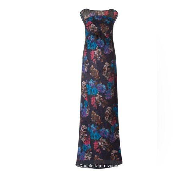 Tiffany Rose Jasmine Natalie Sequin Floral Maxi Long Dress size 4 made England - Picture 3 of 14